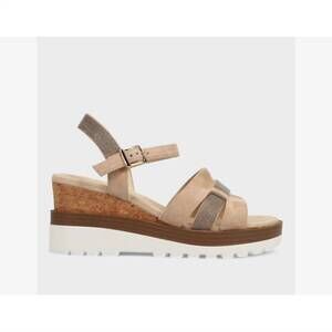 NEW VANELI women's caitlin ankle-strap wedge sandal in nude suede